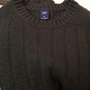 Gap men's 100% Lamb's Wool crew neck green EUC XL